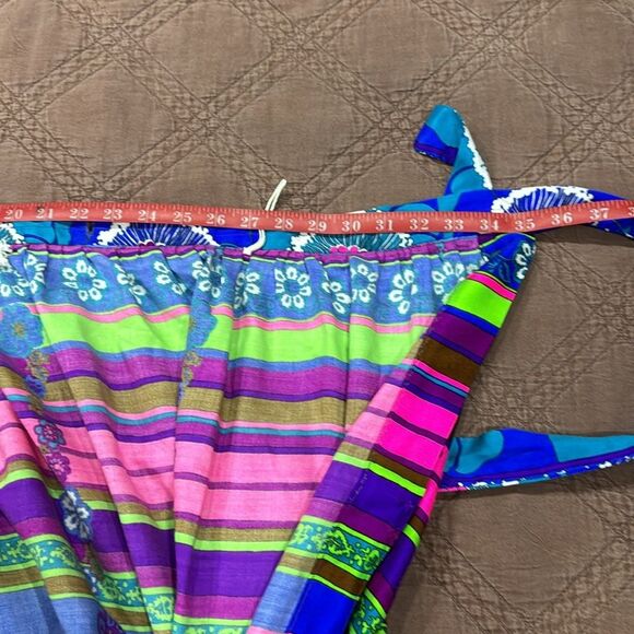 Vintage pychodelic wrap Maxi Skirt Alice of California - Picture 5 of 5